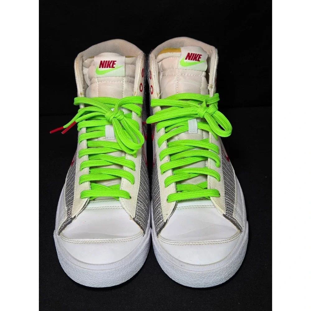 Nike Blazer Recycle Mid 77‎ SE Light Smoke Grey Volt Green SZ 10.5 Men DJ0341001